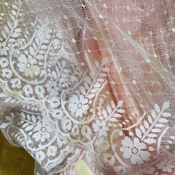 Vintage ILGWU JCPenney Made In USA Lace Formal Dress Size 11/12 - Picture 14 of 15